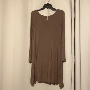 Dark Tan Dress or long shirt , Size M
